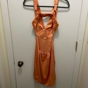 Beginning Boutique Vibrant Orange Mini Dress